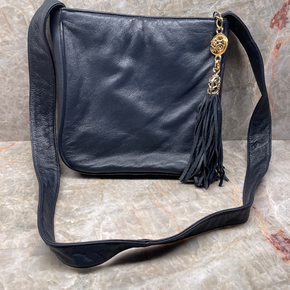 Paris Leather Handbag Blue